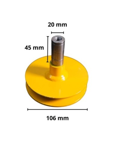 POULIE 106MM DIAMÈTRE AXE DE 20MM