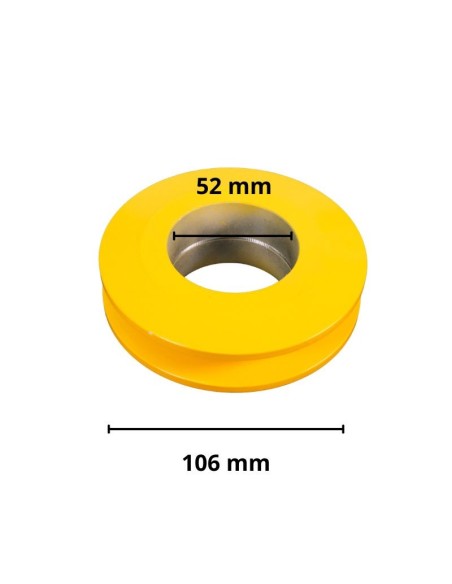 POULIE  CREUSE 106MM DIAMÈTRE SANS AXE