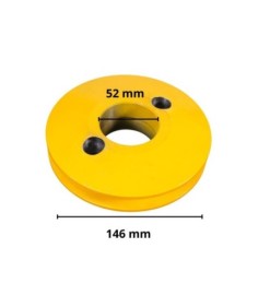 POULIE SANS AXE 146MM DIAMÈTRE TROUS LATÉRAUX