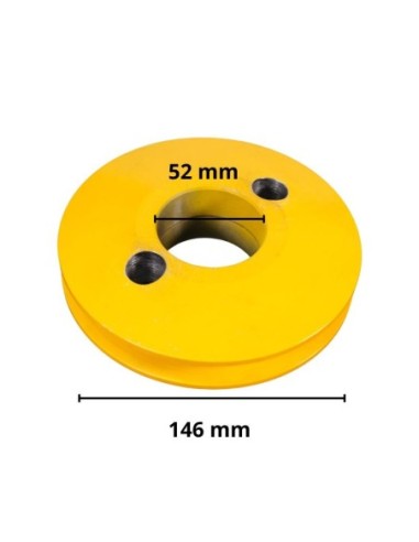 POULIE SANS AXE 146MM DIAMÈTRE TROUS LATÉRAUX