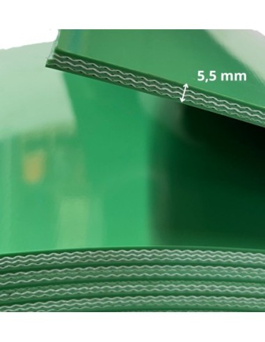 LONA PVC 3 TELAS 5.5MM LISA 2 CARAS PRECIO M2