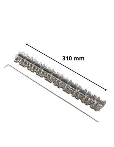 AGRAFE INOX 310MM MLT DENTÉE RIGIDE 2 CÔTÉS