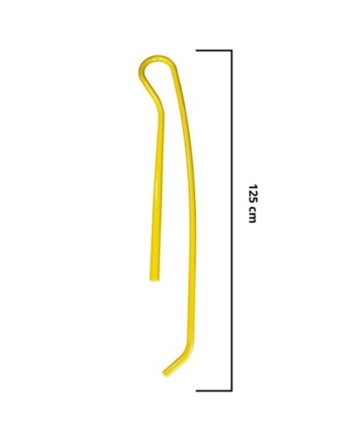 SECOUEUR LONG JAUNE 122CM ADAPTABLE